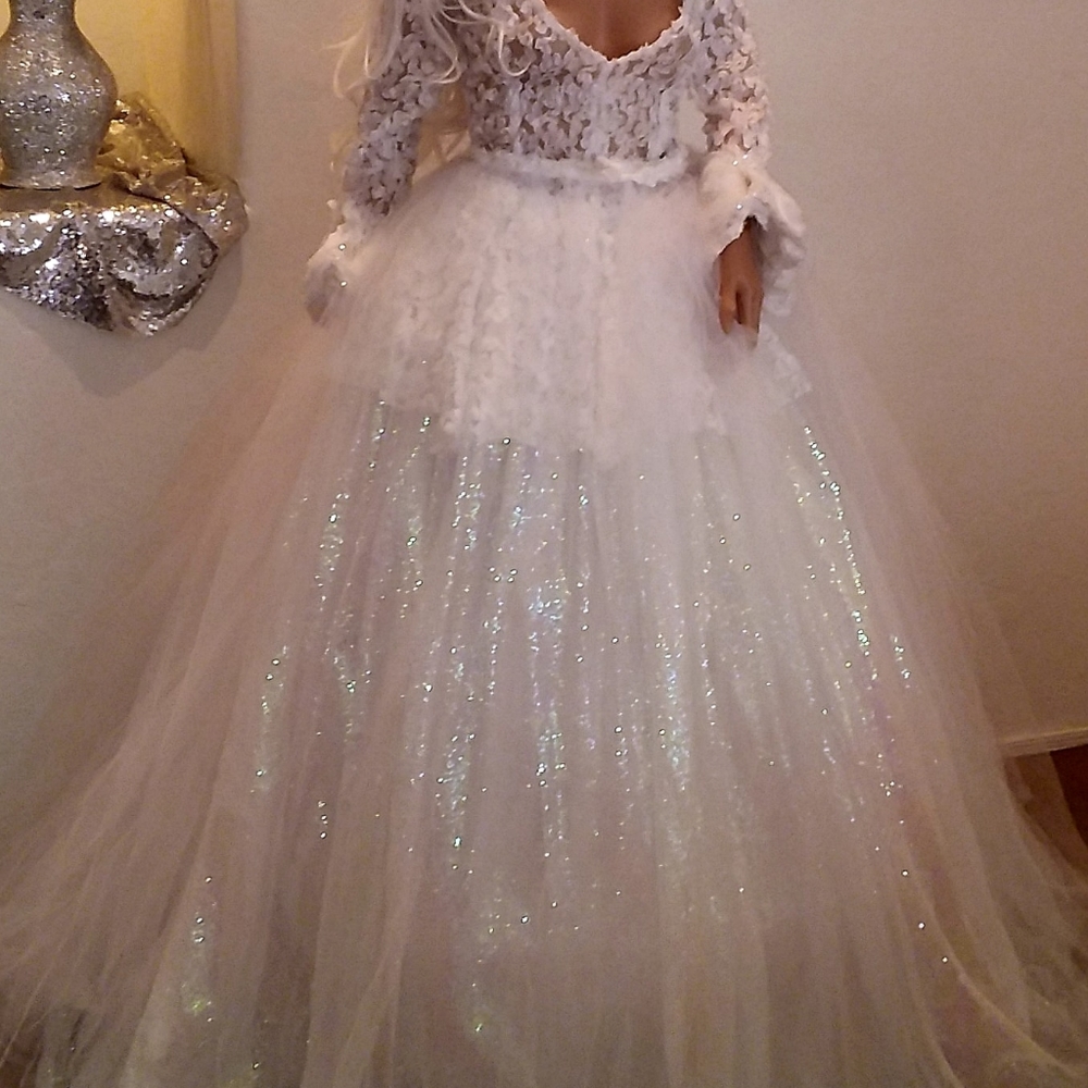 BIANCA 2 In 1 Mini Dress Wedding Ballgown Set - Picture 7 of 7